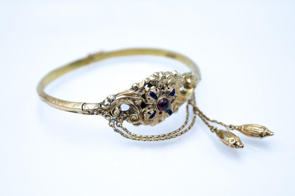 Bracelet jonc en or avec une bourse et un e-mail, Suède, 1849 en vente 2