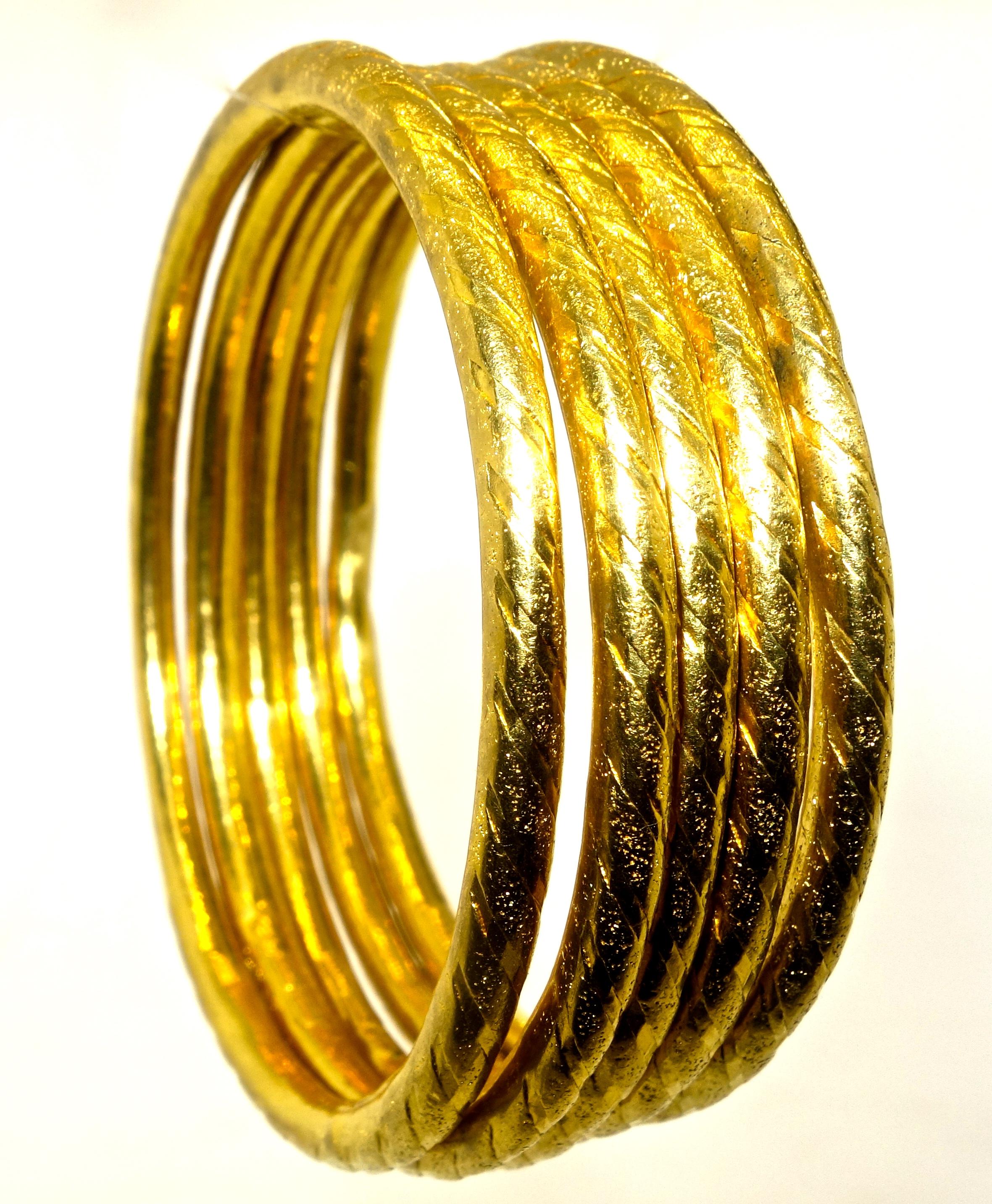 Contemporary Gold Bangle Bracelets