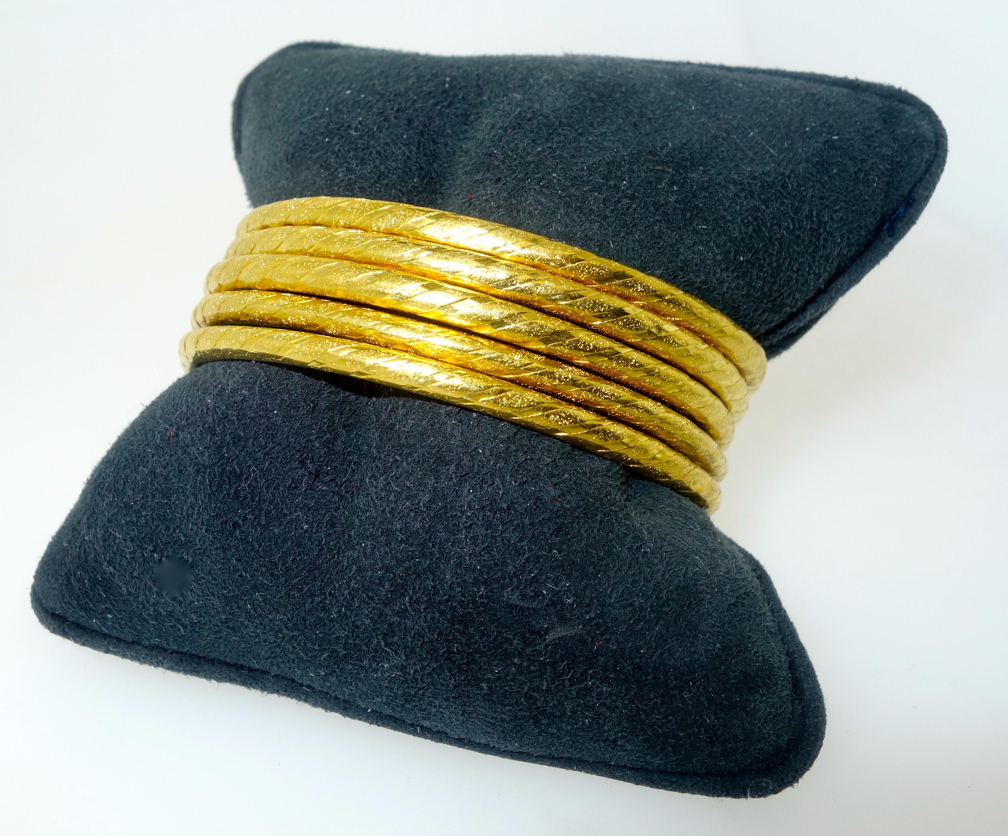 Women's or Men's Gold Bangle Bracelets