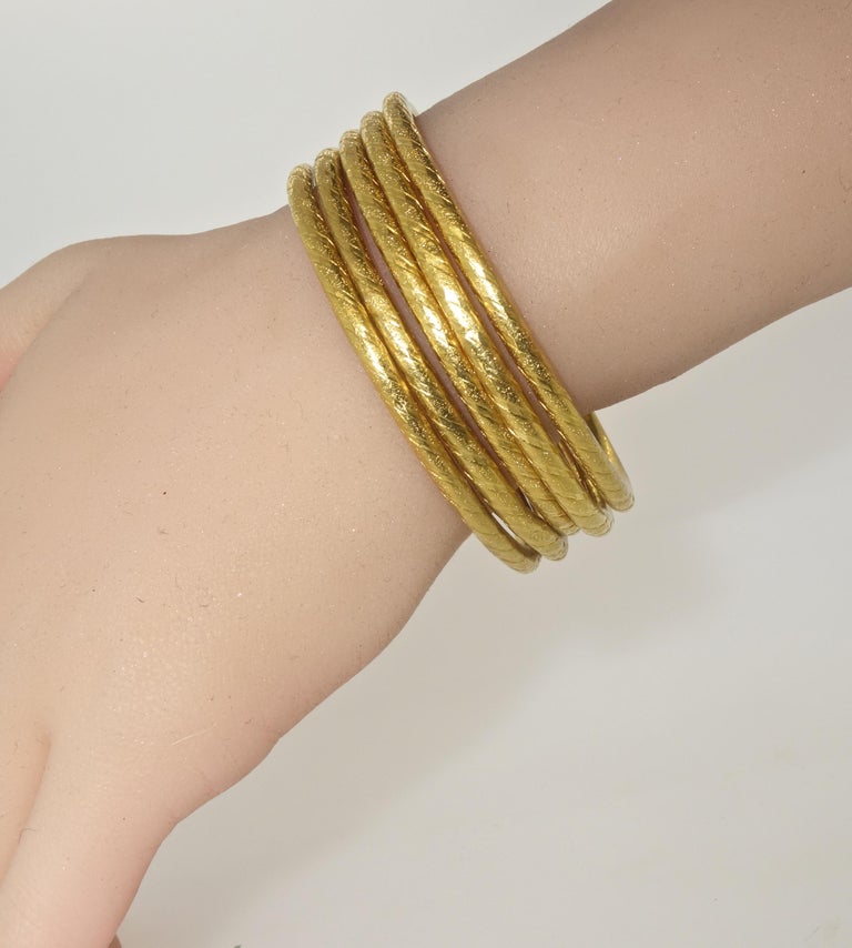 Gold Bangle Bracelets For Sale at 1stdibs