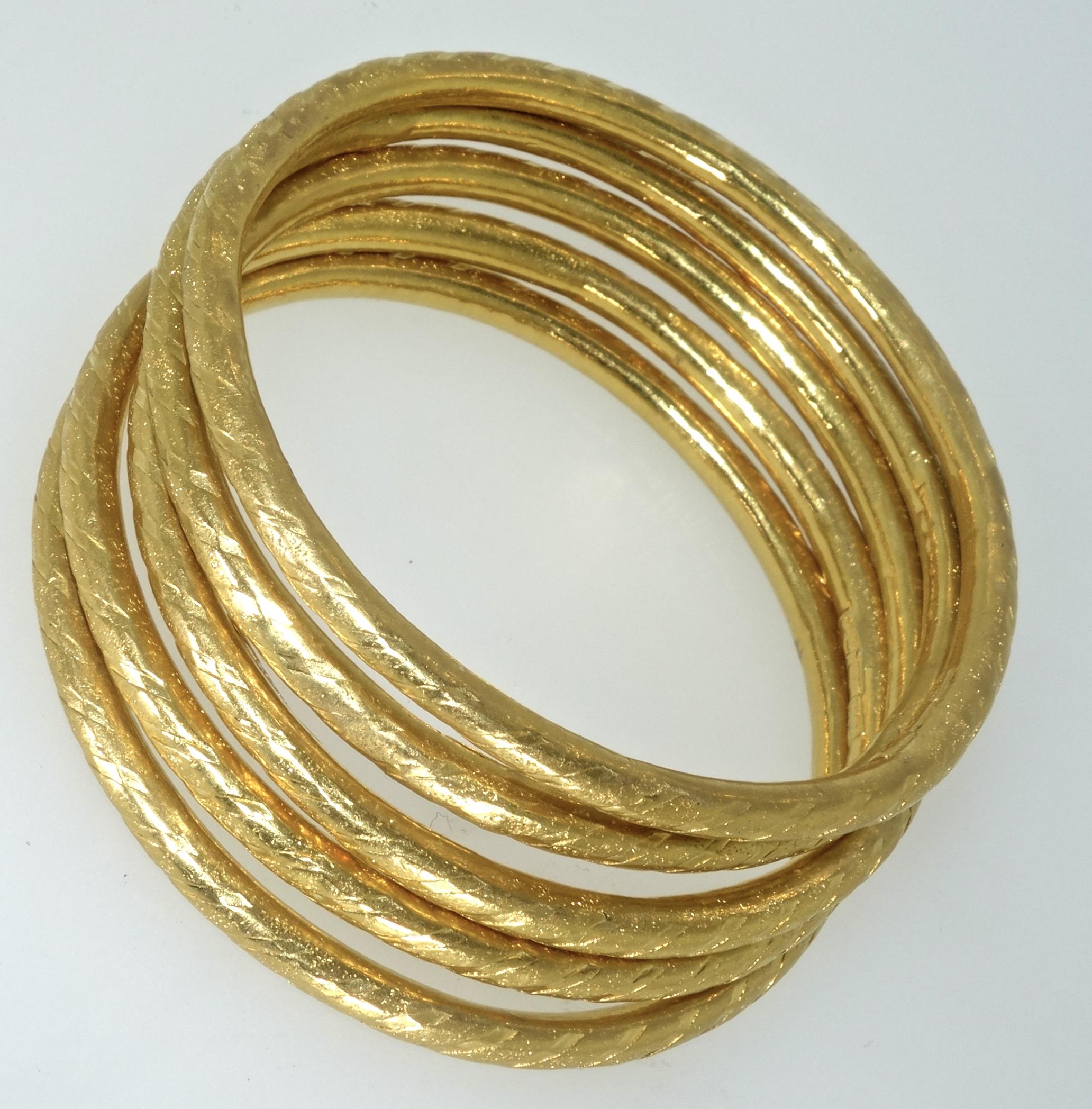 Gold Bangle Bracelets 4