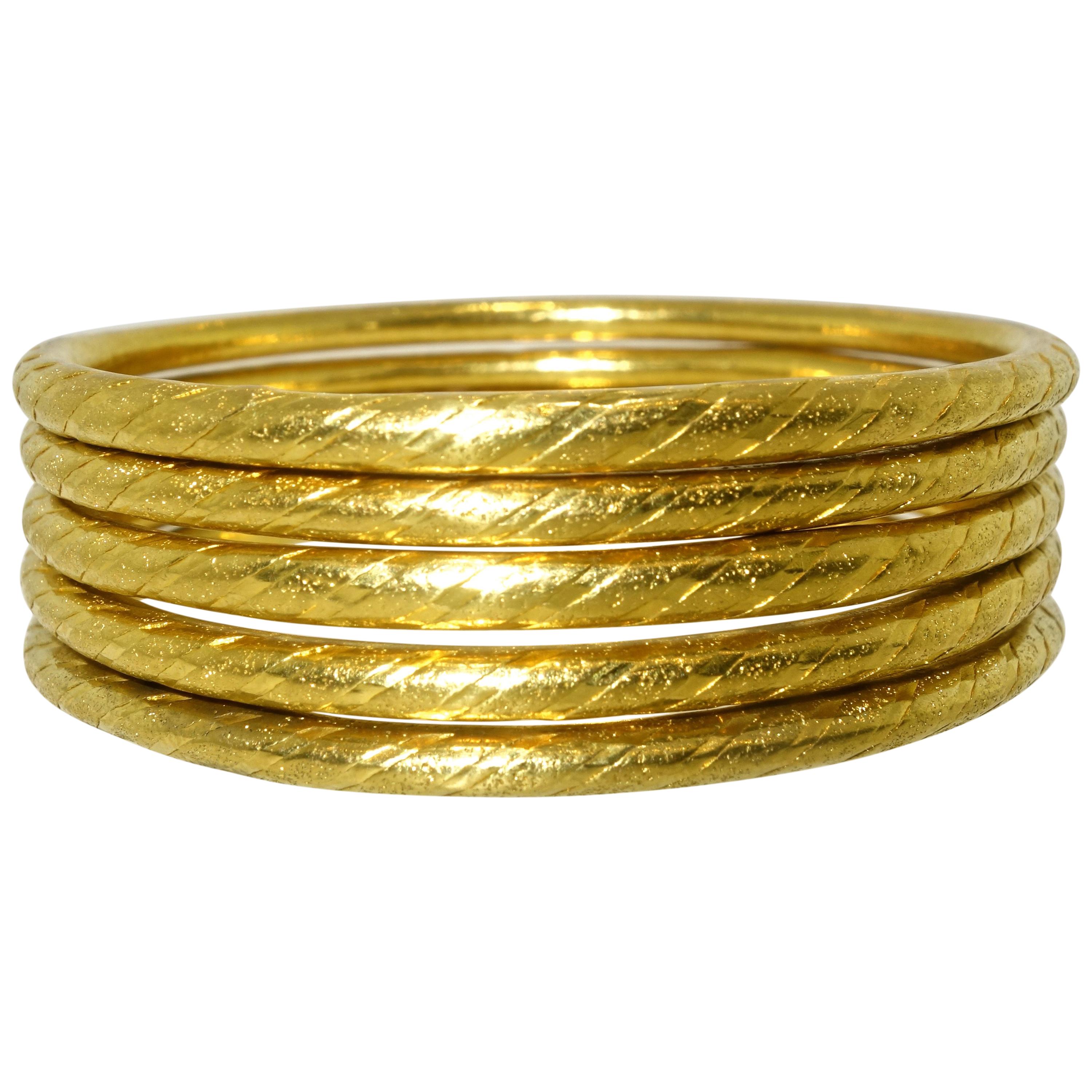 Gold Bangle Bracelets