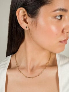Gold Bar Chain Necklace