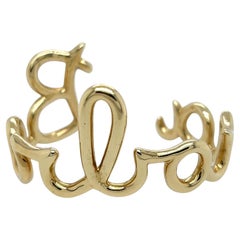 Gold "Barbara" Open Cuff Bracelet