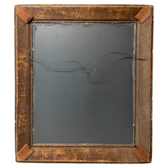 gold baroque framed distressed mirror