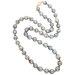 Vintage Gold Baroque Tahitian Pearl Necklace