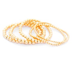 Bracelets extensibles en perles d'or