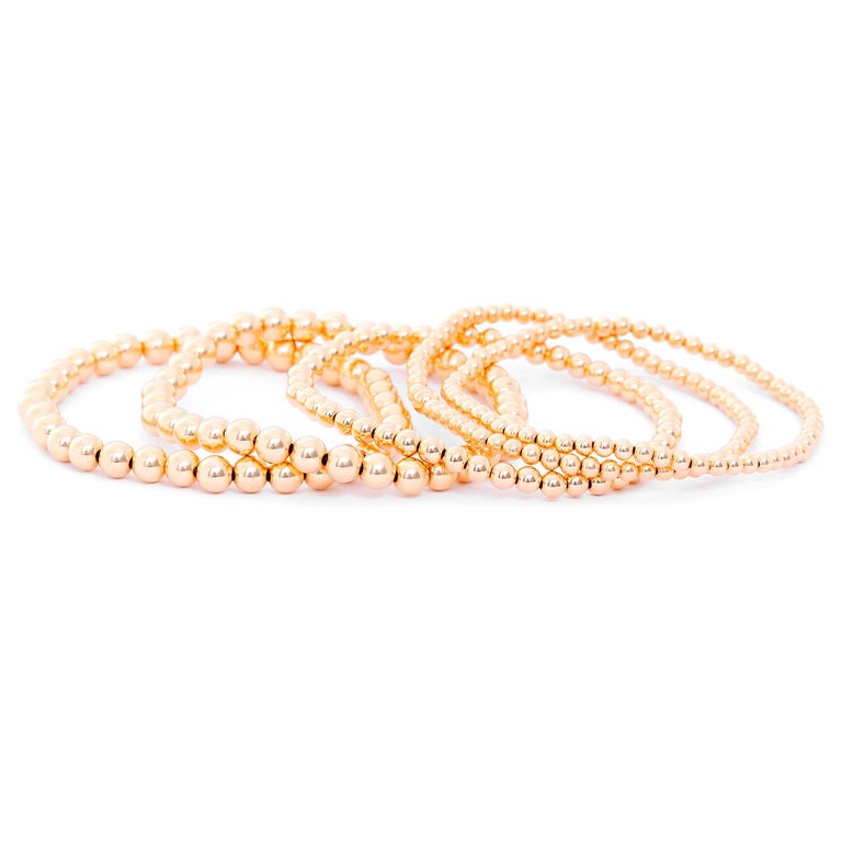 Gold Bead Ball Stretch Bracelets at 1stDibs gold ball stretch