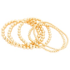 Bracelets extensibles en perles d'or