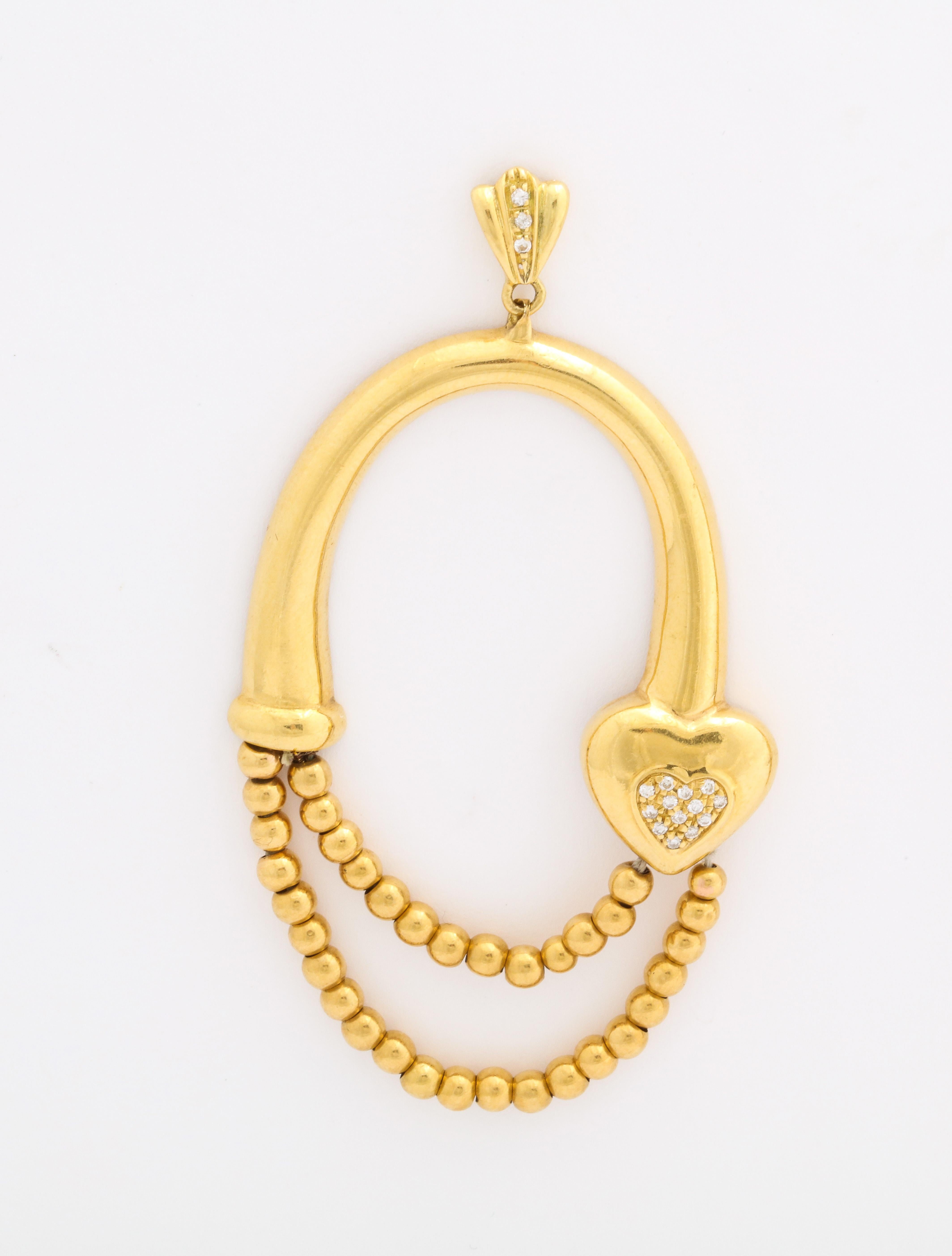 diamond heart hoop earrings