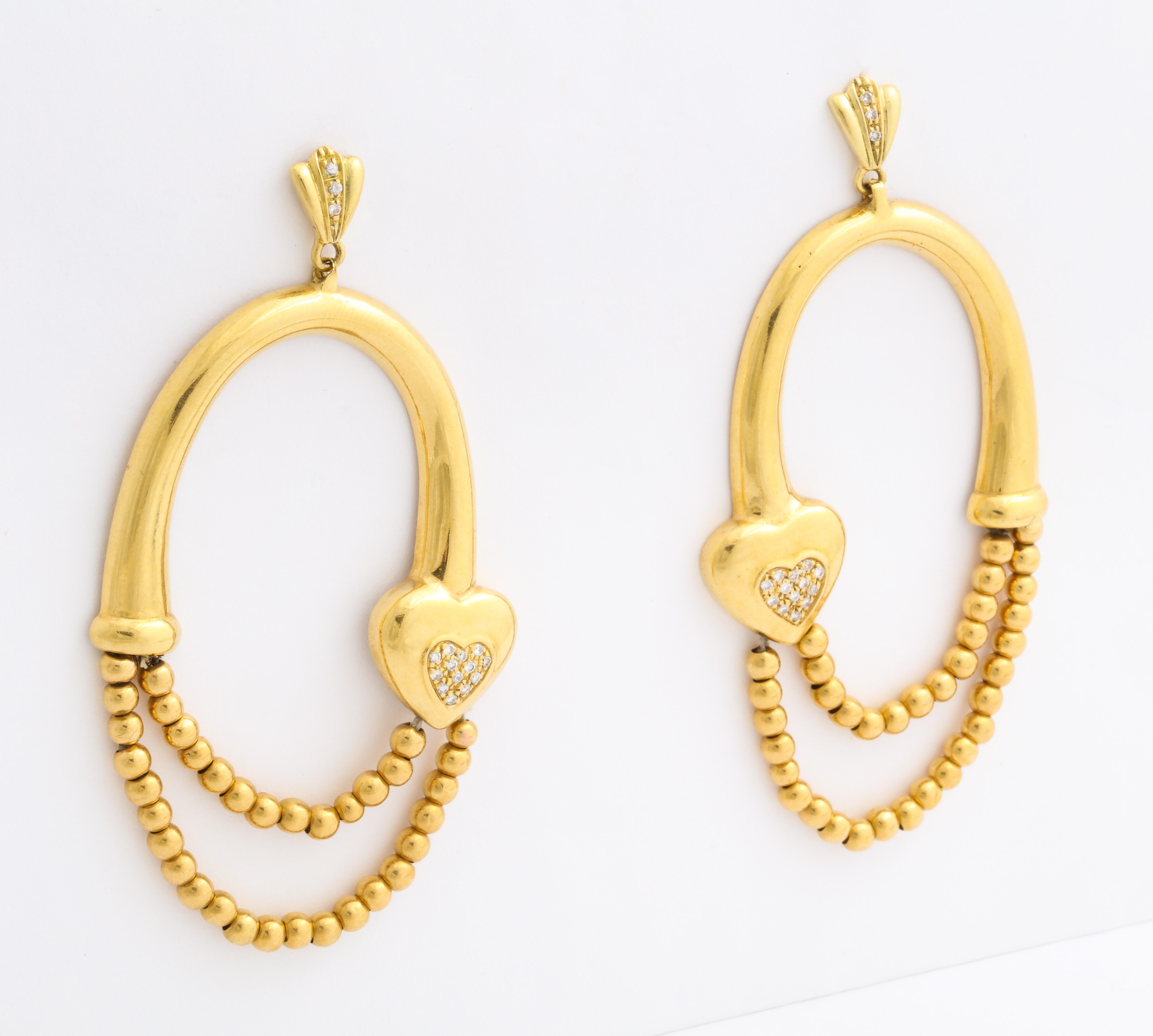 gold bead hoop earrings