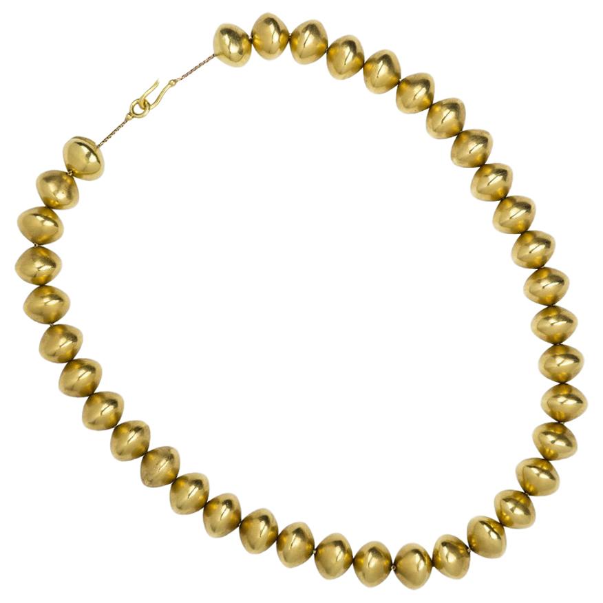 Gold Bead Necklace by Kieselstein Cord