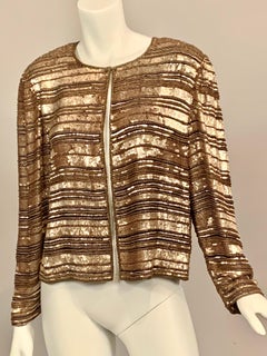 Gold Beaded and Soutache Braid Embroidered Black Silk Chiffon Jacket