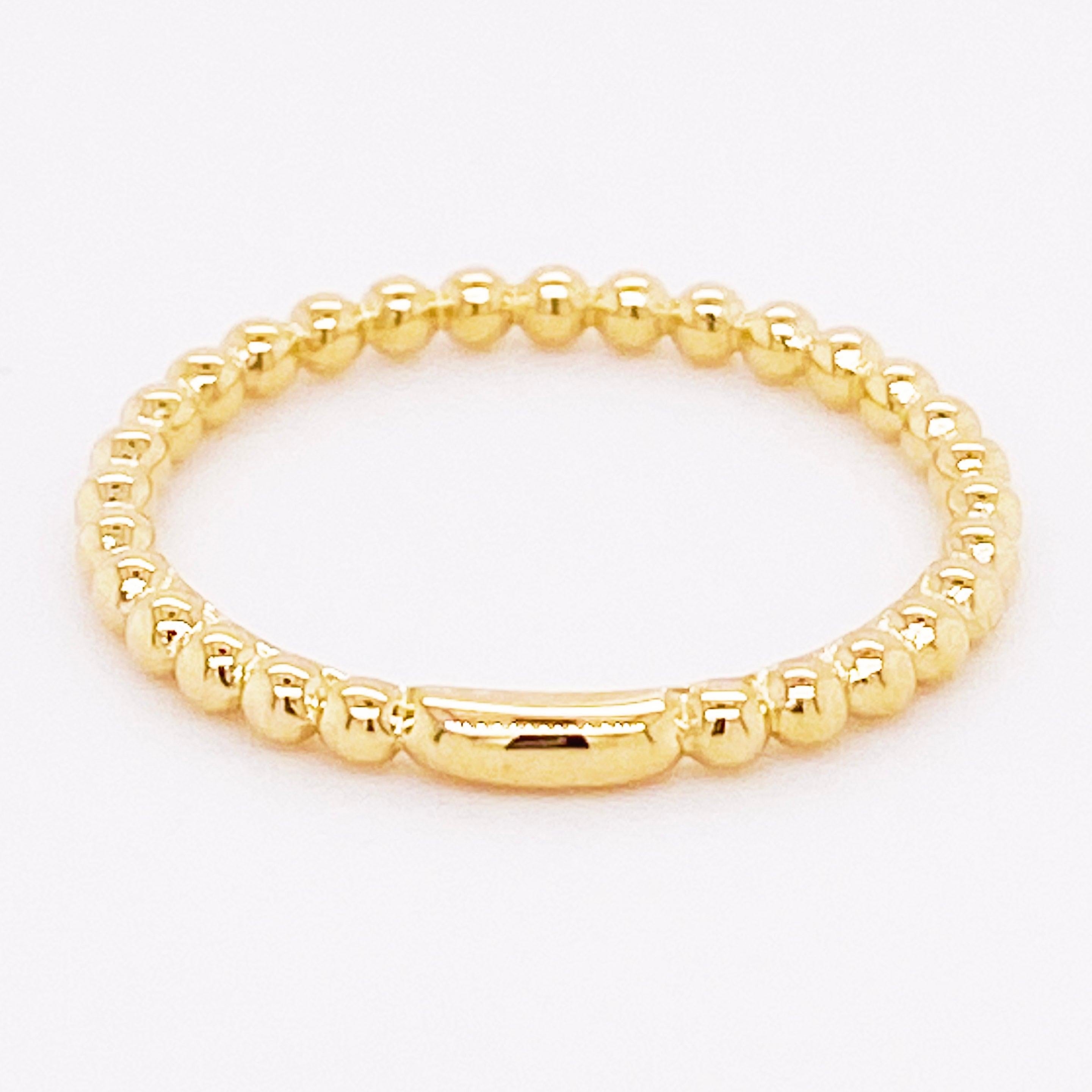 En vente :  Gabriel Co LR51172Y4JJJ Bague en perles d'or et or jaune 14 carats empilable 5
