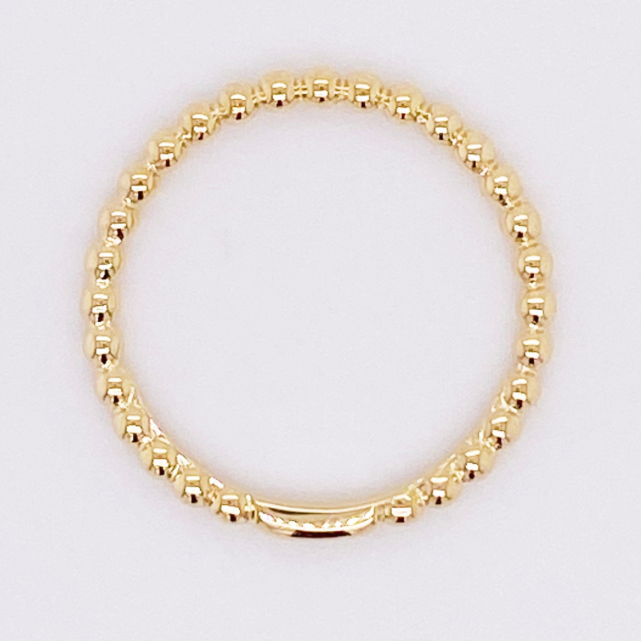En vente :  Gabriel Co LR51172Y4JJJ Bague en perles d'or et or jaune 14 carats empilable 6