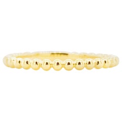 Gold Beaded Ring, 14 Karat Yellow Gold Beaded Stackable, Gabriel Co LR51172Y4JJJ