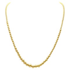 Gold beads Marseille necklace in 18 karat gold