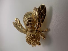 Gold Bee Pin 14KT yellow gold