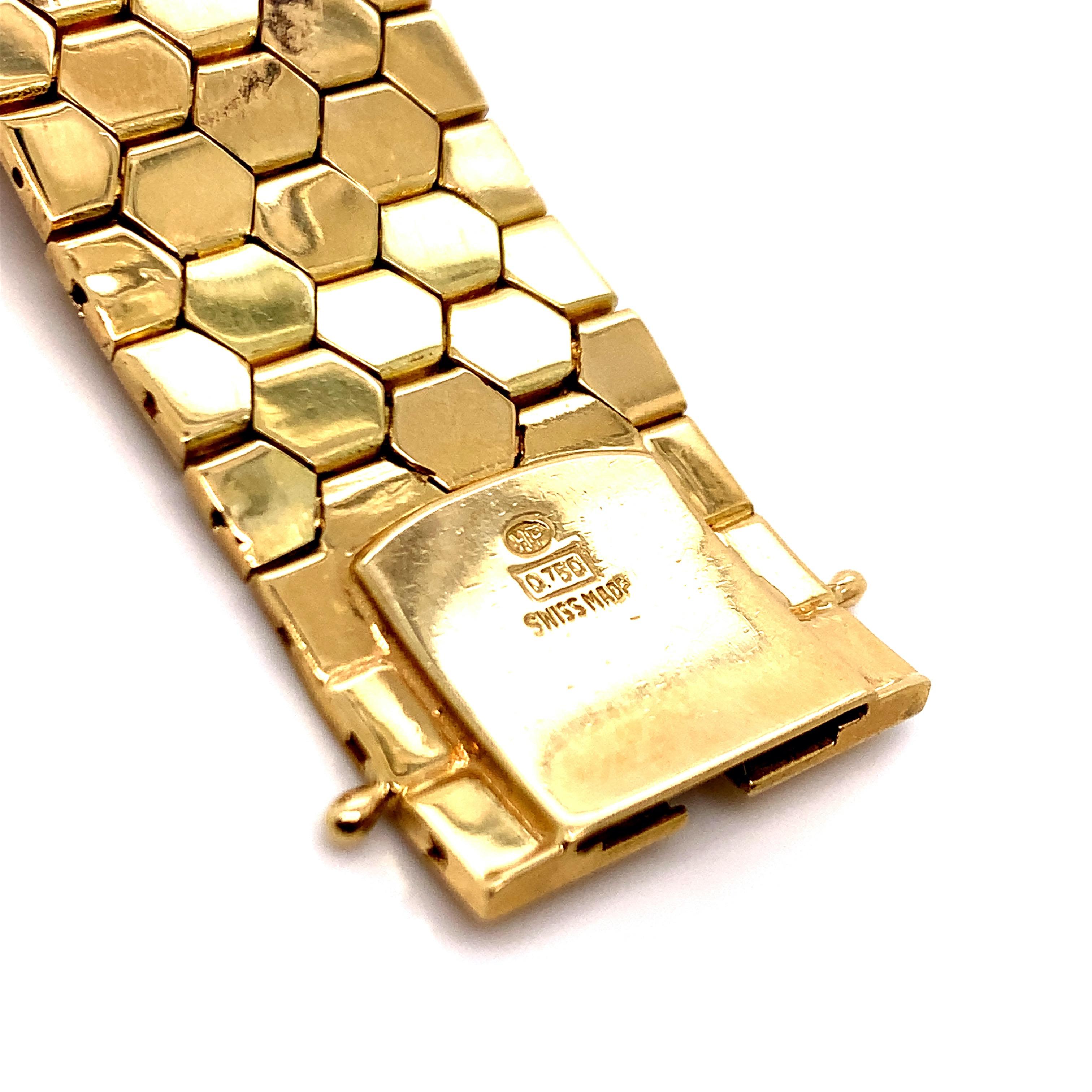 Women's or Men's Gold Belt Buckle Wrist Watch For Sale