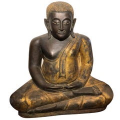 Statue de Bouddha Noir Or Bronze Thaïlande