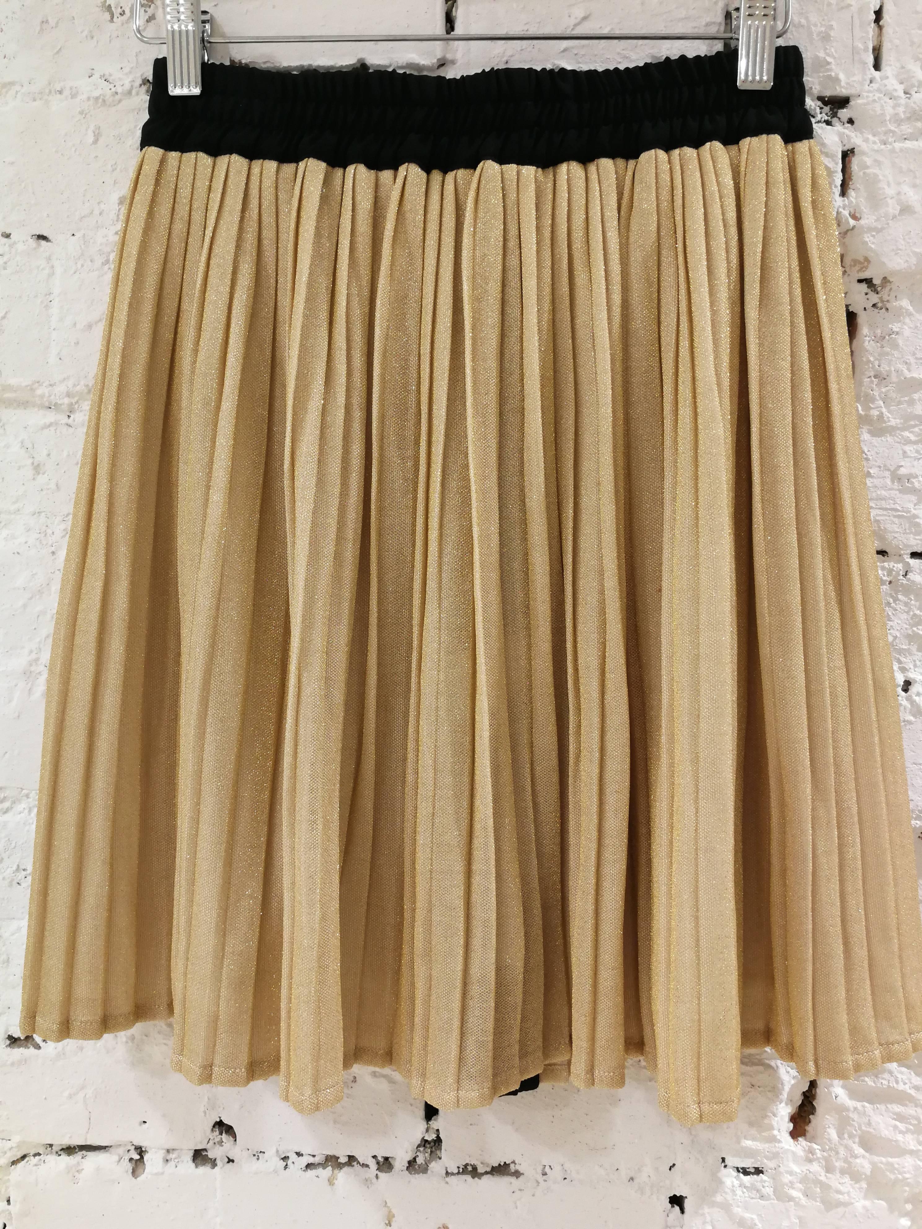Gold Black Vintage Skirt In Excellent Condition In Capri, IT