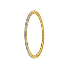 Gold Blackened Diamond Bangle