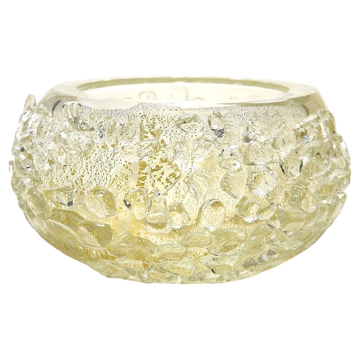 Gold Bling Bowl Handgefertigt mit 23K Gold Foul und Kristall Chips