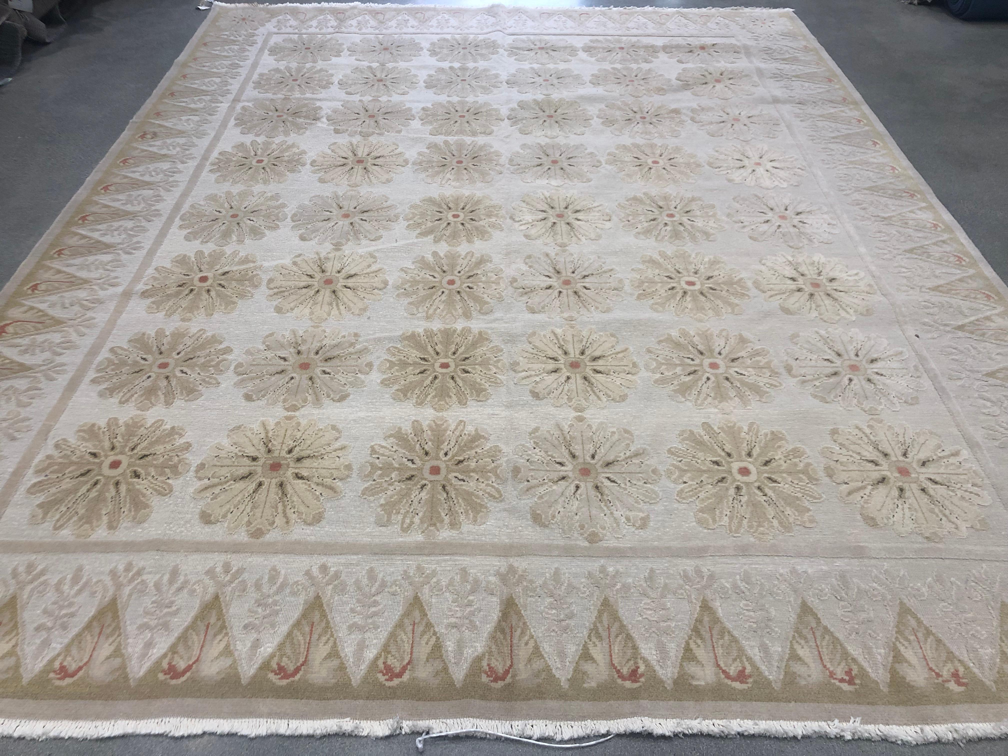 European Gold Blossoms Rug For Sale