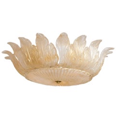 Gold Blown Crown Shaped Ceiling Fixture (2 available)