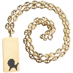 Gold Boucheron Leo Zodiac Pendant and Chain