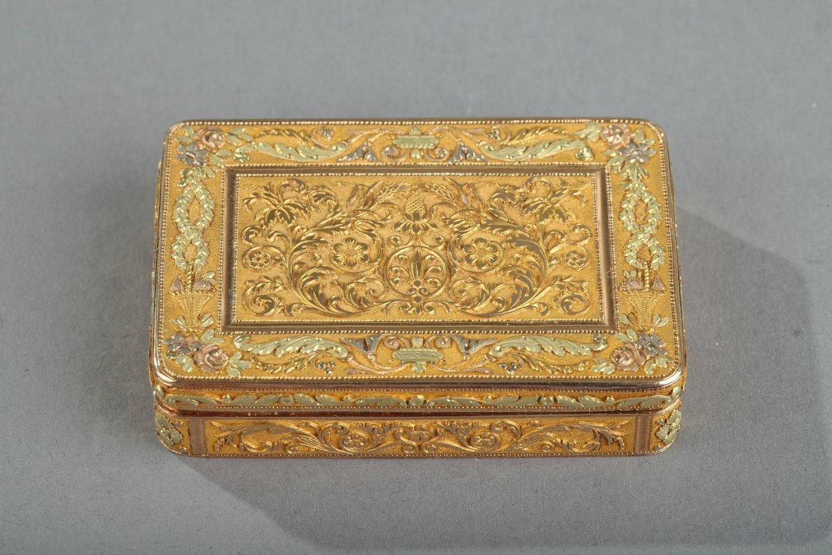French Gold Box, Early 19th Century, Restauration For Sale