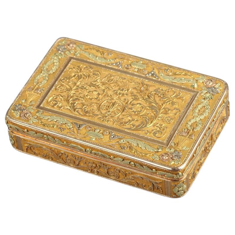 Gold Box, Early 19th Century, Restauration For Sale