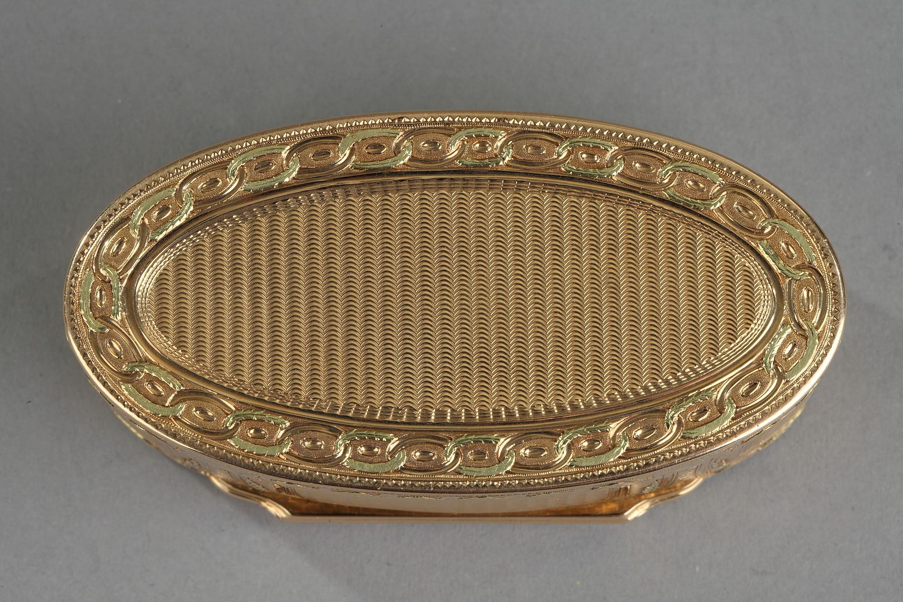 Goldschachtel aus der Louis-XVI-Periode im Angebot 4