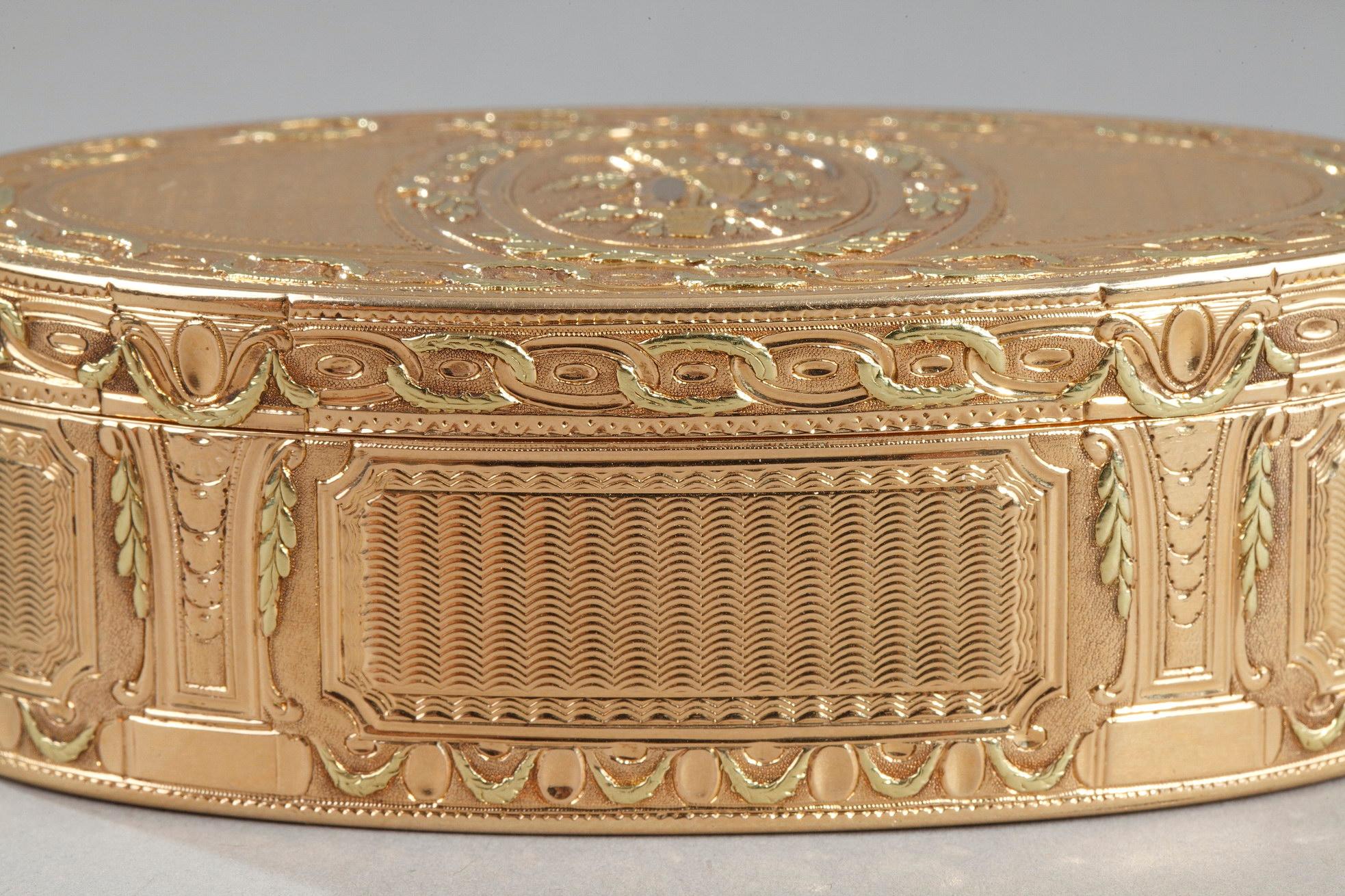 Gold box of Louis XVI period For Sale 3