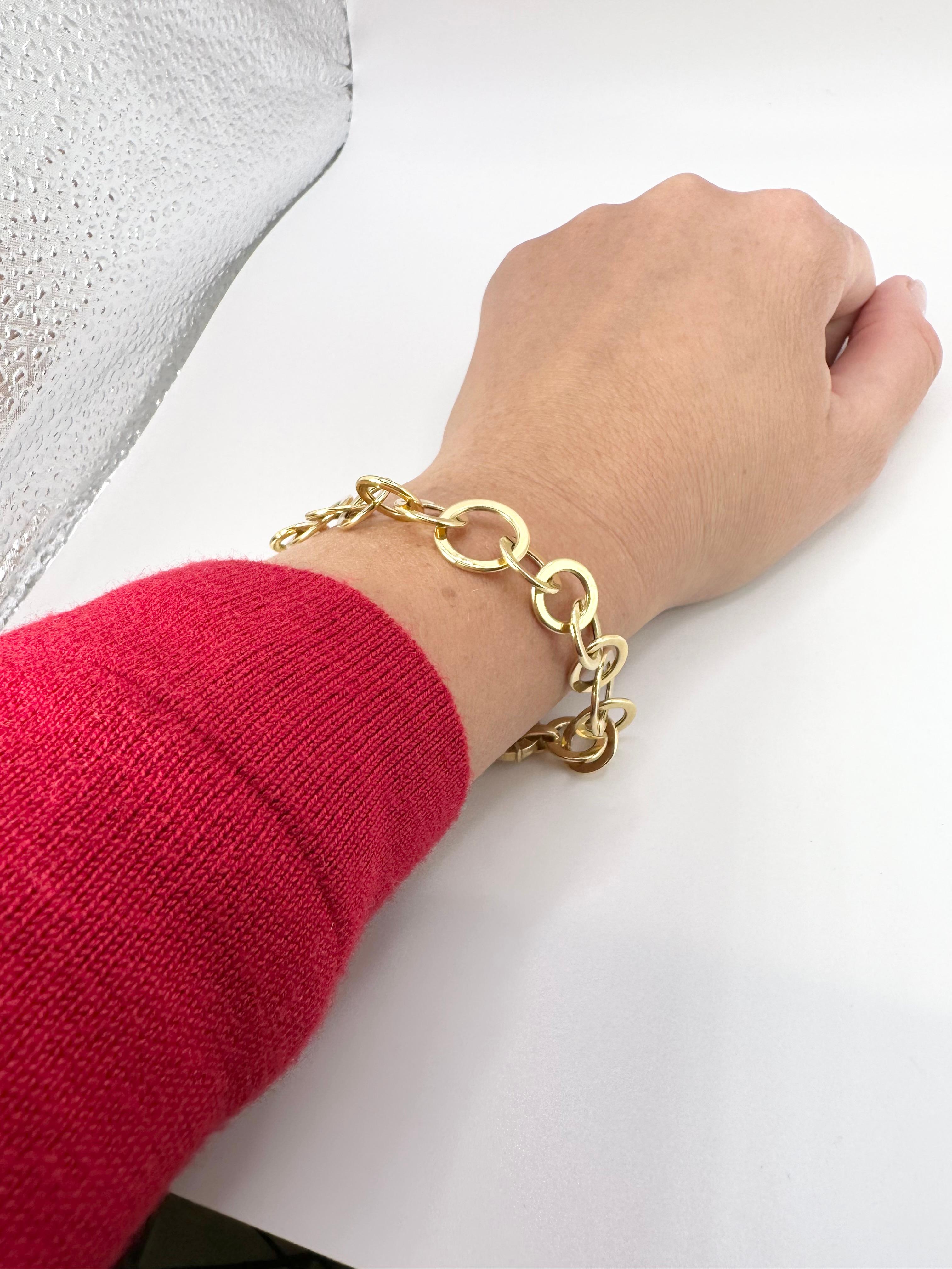 large link gold bracelet