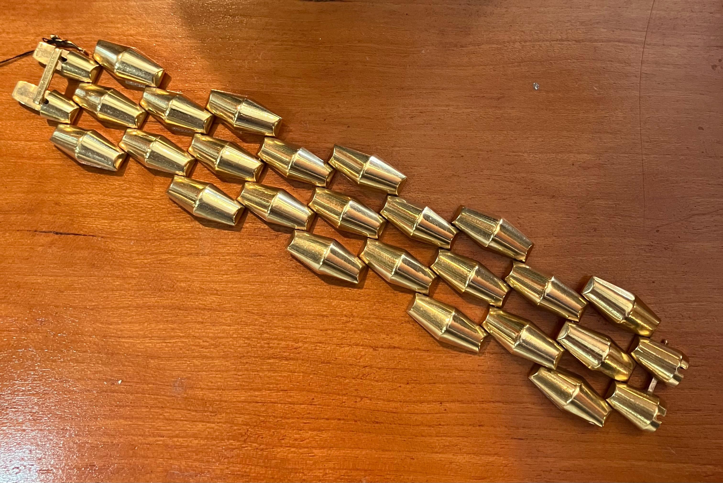 Gold Bracelet  By Mossalone In Excellent Condition For Sale In Palm Beach, FL