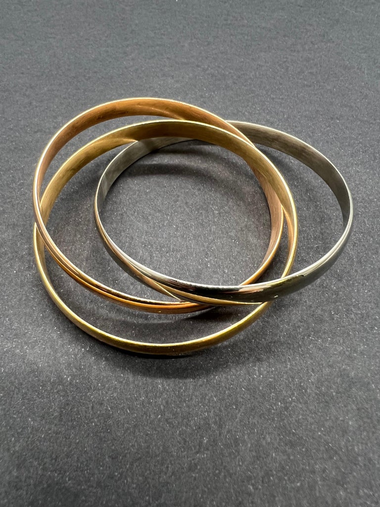 Gold Bracelet Half Domed Bangle For Sale at 1stDibs