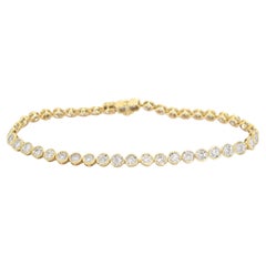 Gold Bracelet Set with Diamonds