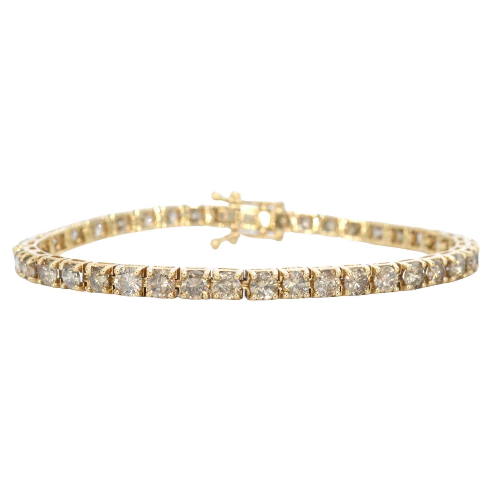 Gold Bracelet with Diamonds 12.00 Carat