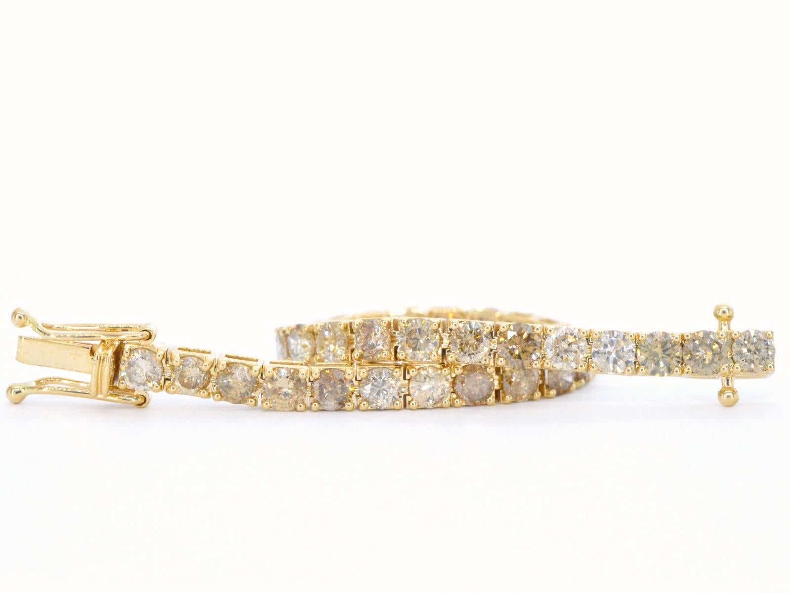 Bracelet en or avec diamants 15.00 carat Pour femmes en vente