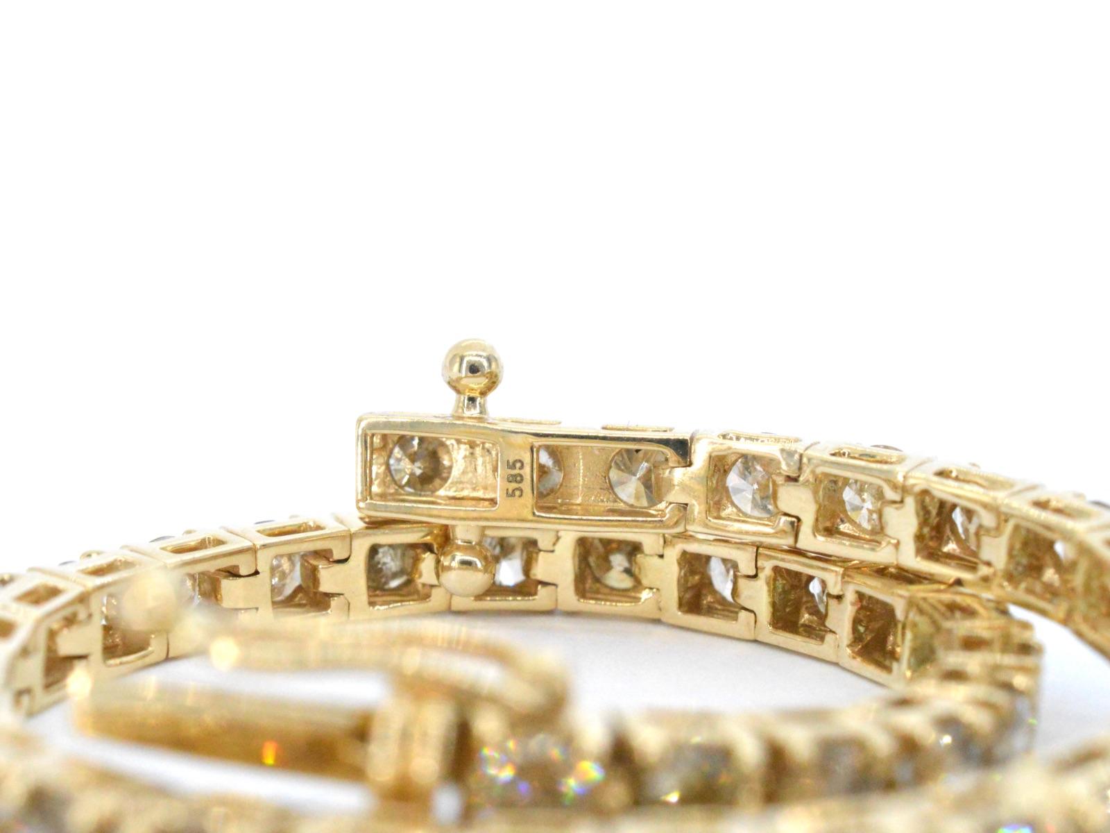 Gold Bracelet with Diamonds 9.00 Carat For Sale 2