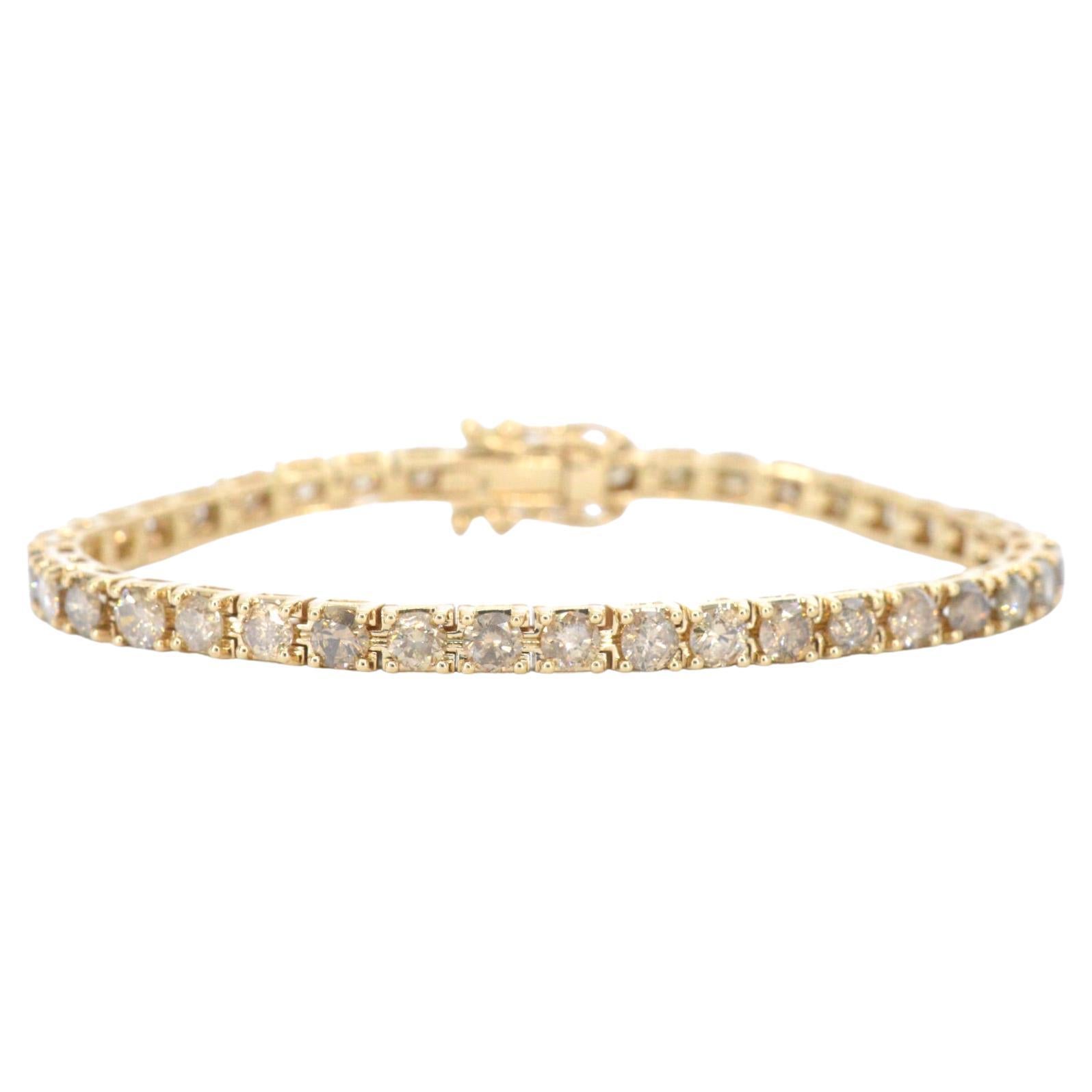 Bracelet en or avec diamants 9.00 carats en vente