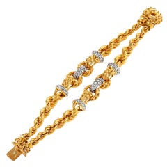 Gold Bracelet with Diamonds