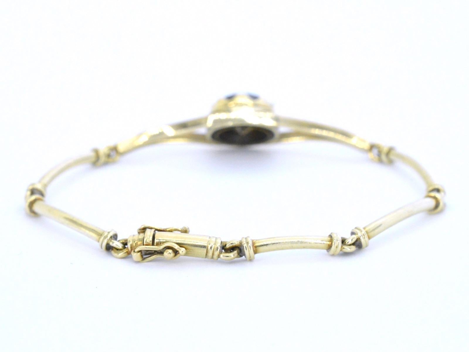 Contemporary Gold Bracelet with Interchangeable Gemstones For Sale