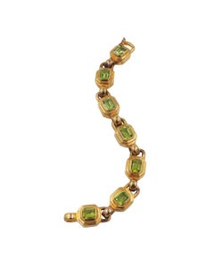 Gold Bracelet With Paradot Style Stones
