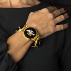 Gold Bracelet with Roman Micromosaic Plaques from the Second Half of the 1800s
