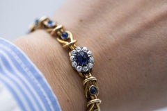 Gold bracelet with sapphires and diamonds, Austria-Hungary, circa 1910.