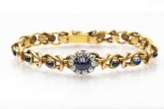 Gold bracelet with sapphires and diamonds, Austria-Hungary, circa 1910.