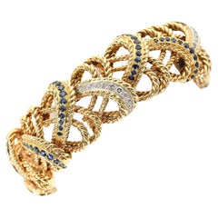Gold Bracelet with Sapphires and Diamonds