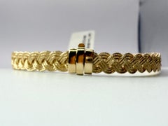 Gold Braided bracelet 14KT gold vintage bracelet